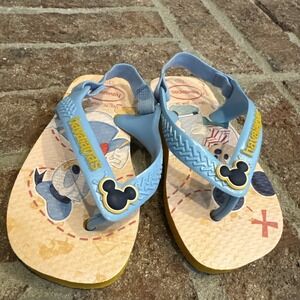 Mickey & Donald Slingback Havaianas Flip Flops Disney 7C Toddler Sandals